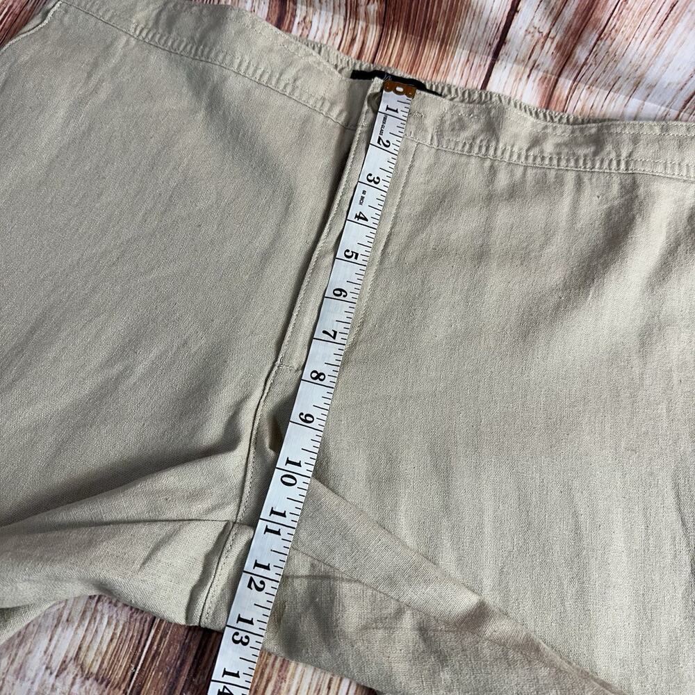 Marc Anthony Luxury Mens Size 36x30 Beige Tan Linen Blend Casual Chino Pants - Picture 6 of 10